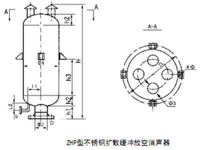 ZHP型不(bù)鏽鋼擴散緩沖放(fàng)空(kōng)消聲器(qì)